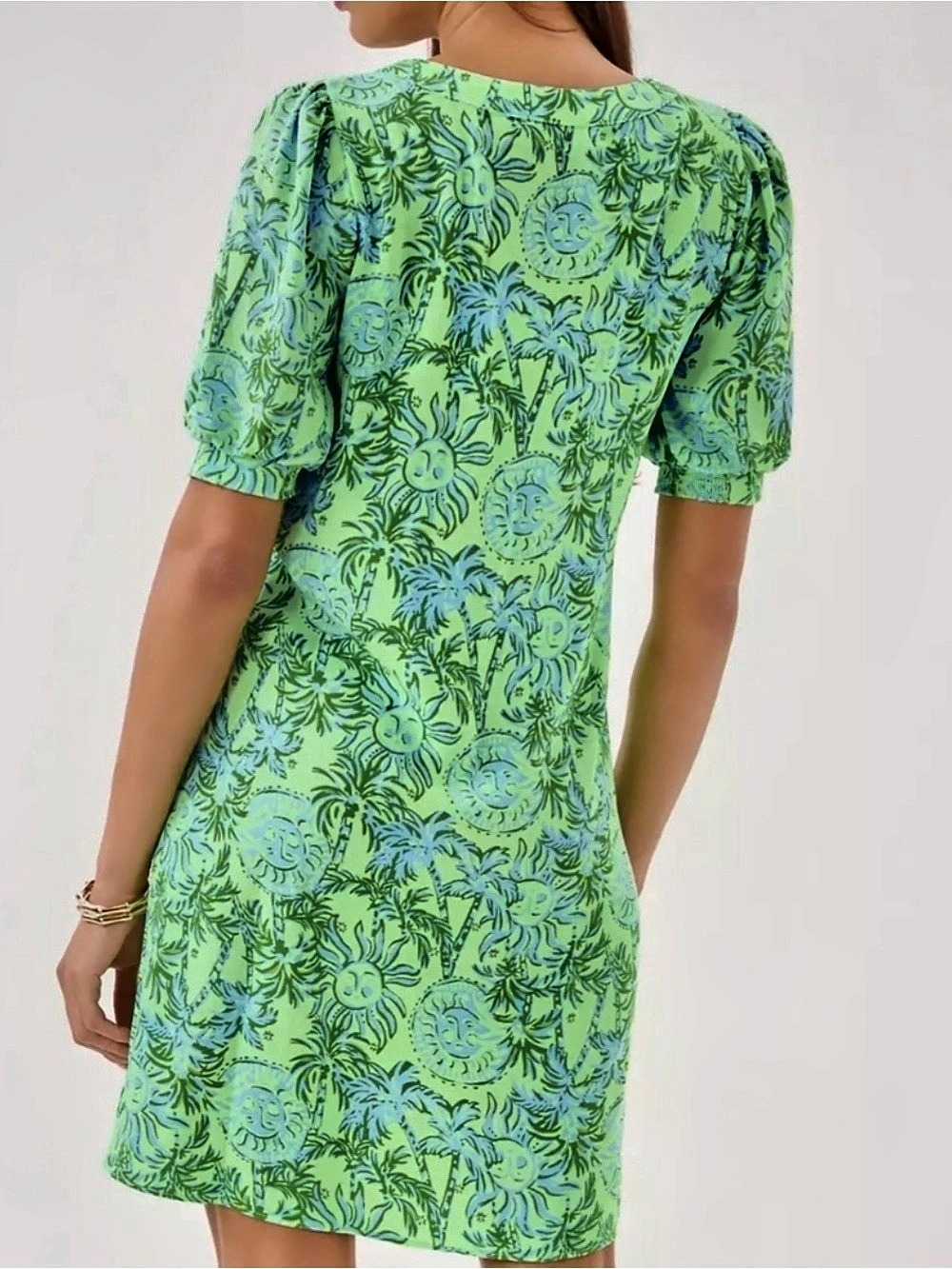 Lilly Pulitzer Sydnee Dress Floral Mini Green & Blue Size 6 NWT - Picture 3 of 9